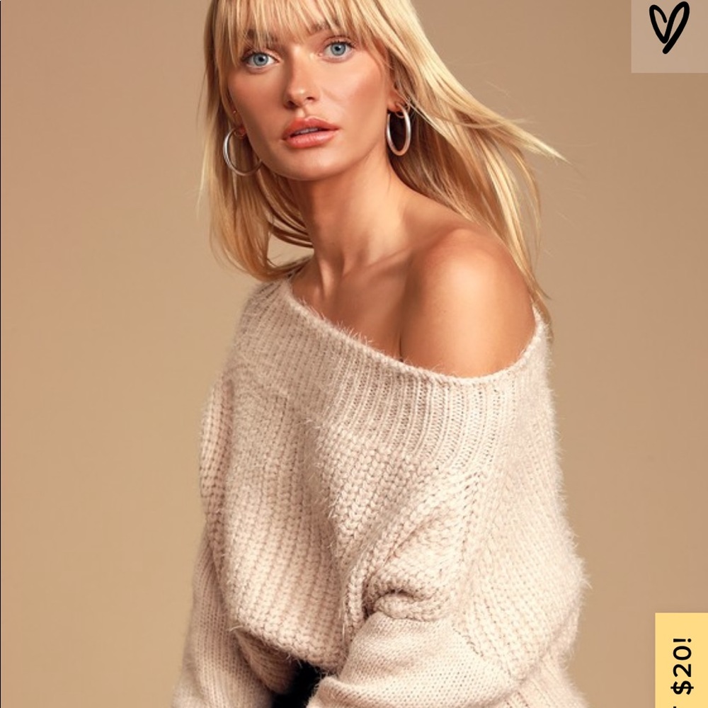 Feeling It Eyelash Off-The-Shoulder Sweater